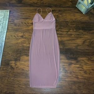 Mauve silk dress